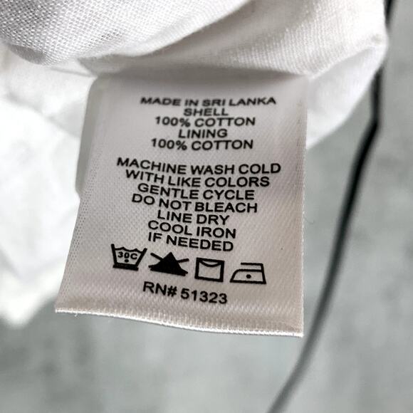 1.STATE Women's Ultra White Eyelet Raglan Sleeve Tie-Hem Crop Top SZ S - Picture 10 of 10